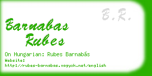 barnabas rubes business card